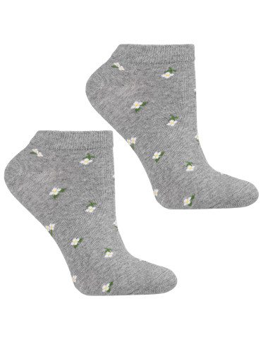 Stopki klasyczne - Skarpetki damskie stopki w drobne kwiatki 3-pak WIELOKOLOROWY - produkt 4