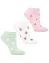 Skarpetki damskie stopki wiosenna łąka 3-pak WIELOKOLOROWY