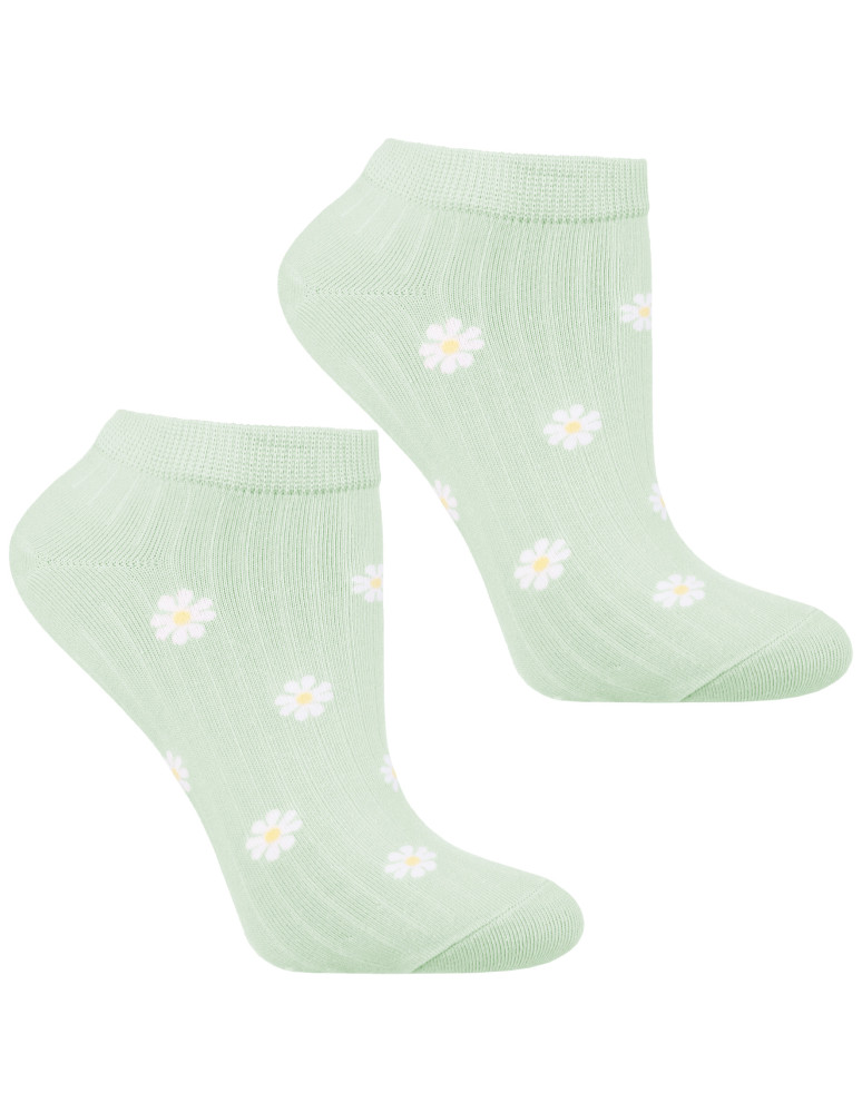 Stopki klasyczne - Skarpetki damskie stopki wiosenna łąka 3-pak WIELOKOLOROWY  - produkt moraj.pl 3