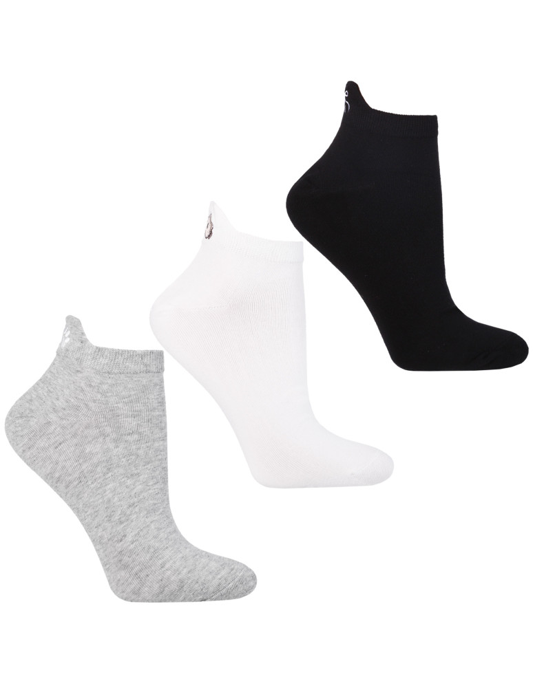 Stopki klasyczne - Skarpetki damskie stopki z zapiętką i haftem 3-pak WIELOKOLOROWY  - produkt moraj.pl 5