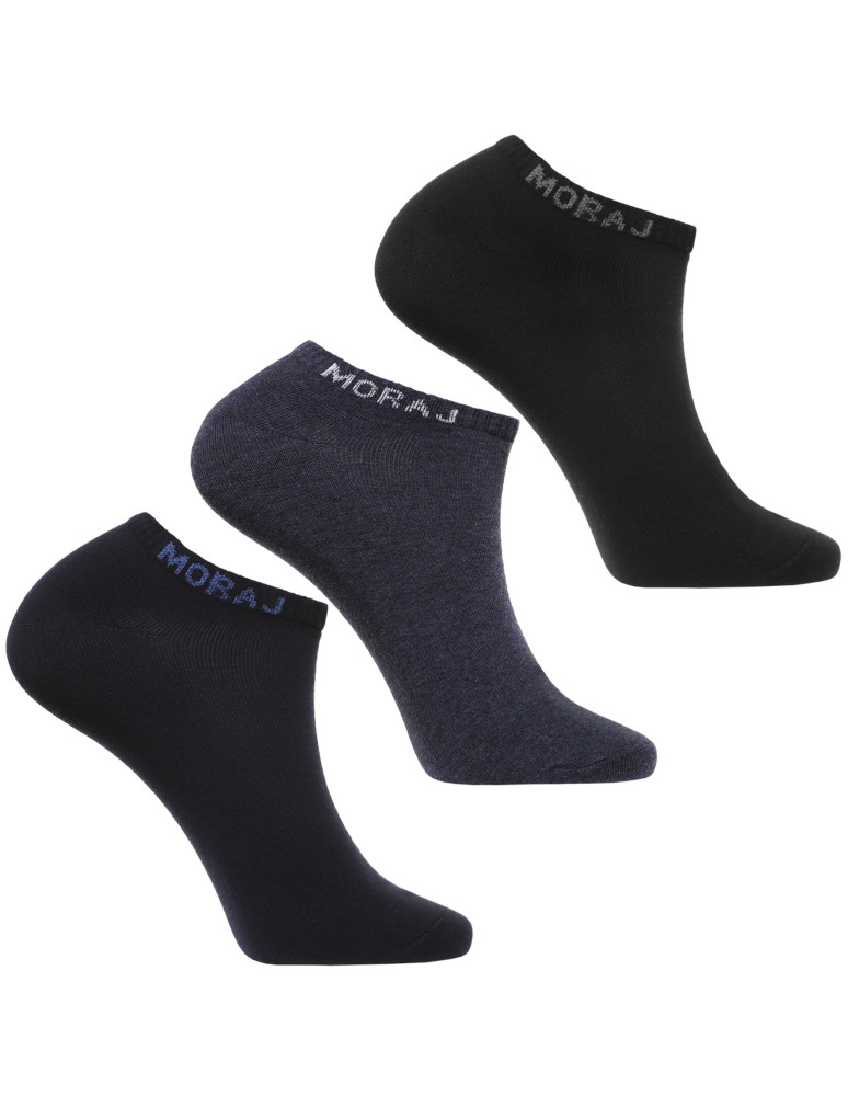 Stopki klasyczne - Skarpetki męskie stopki klasyczne gładkie 3-pak WIELOKOLOROWY - produkt moraj.pl 1