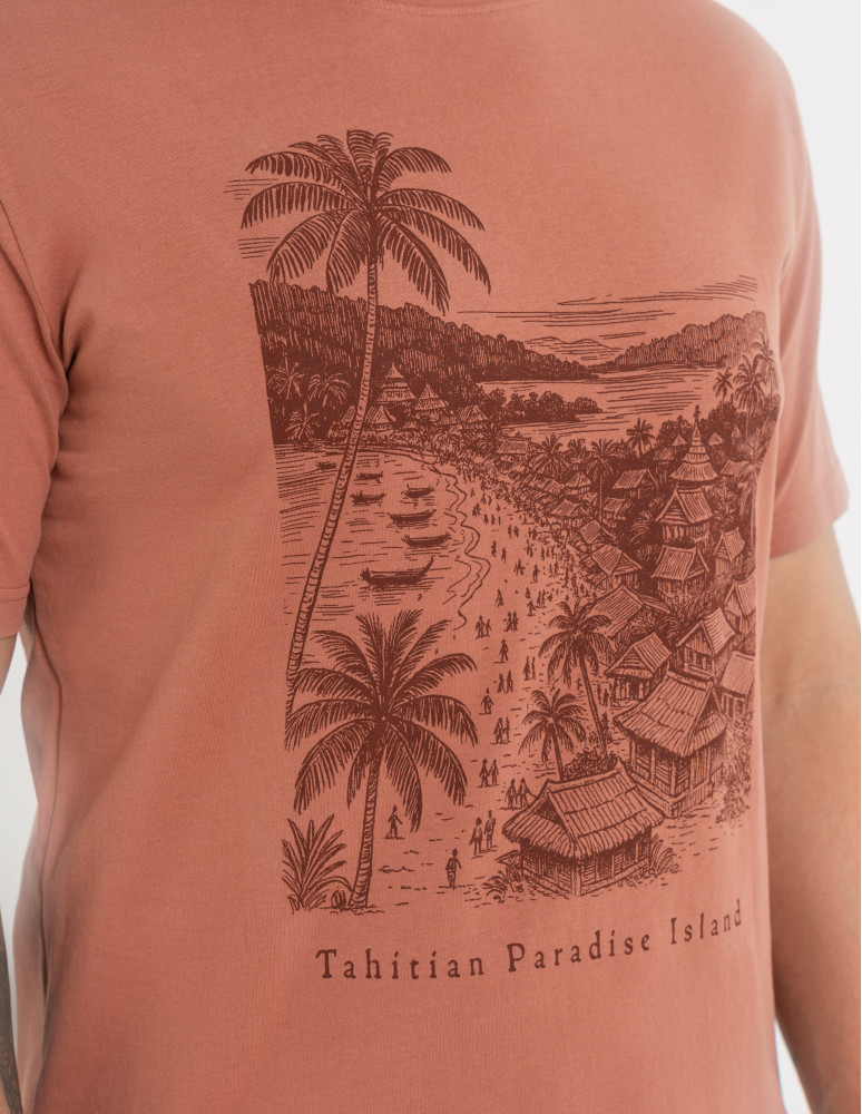 Koszulki i Tank Topy - T-shirt męski bawełniany z nadrukiem CZERWONY  - produkt moraj.pl 2