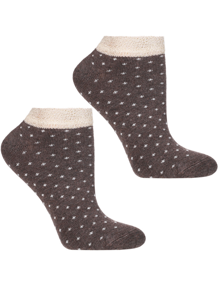 Stopki klasyczne - Skarpetki damskie stopki z błyszczącym ściągaczem 3-pak WIELOKOLOROWY - produkt moraj.pl 2