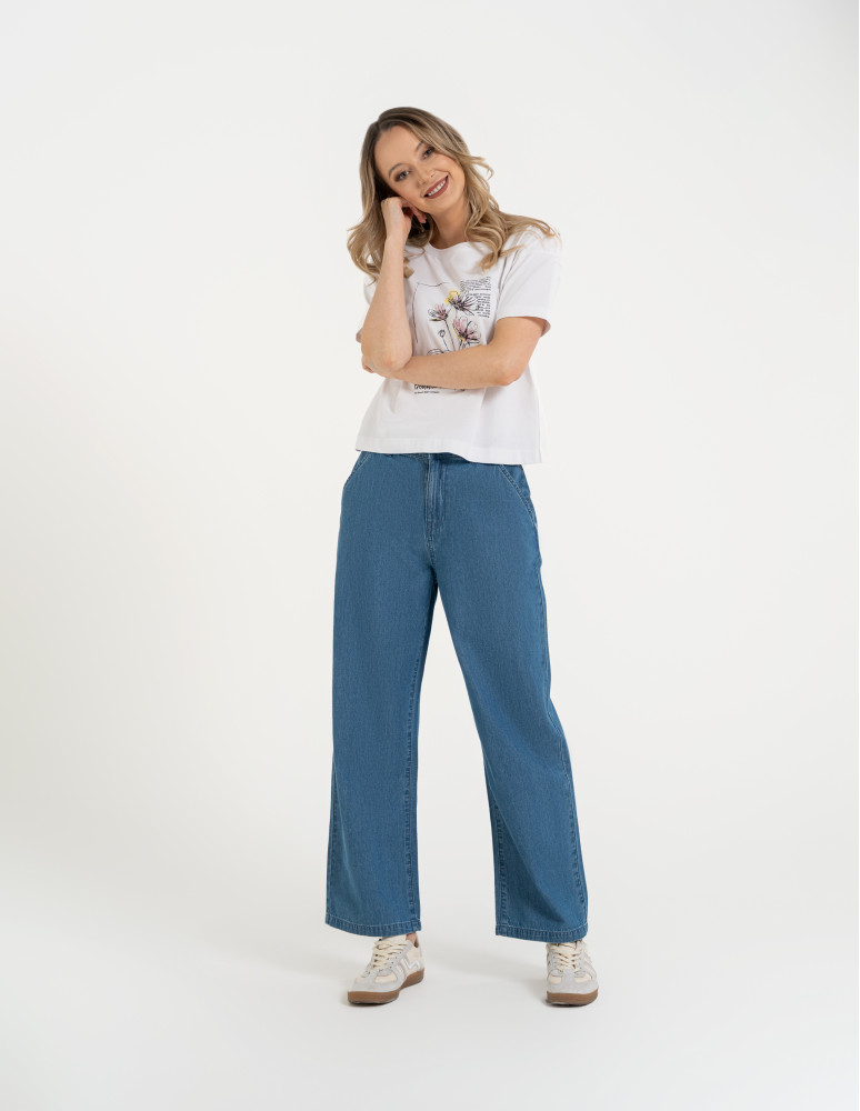 Koszulki z krótkim rękawem - Koszulka damska bawełniana z krótkim rękawem i nadrukiem WZÓR 2  - produkt moraj.pl 10