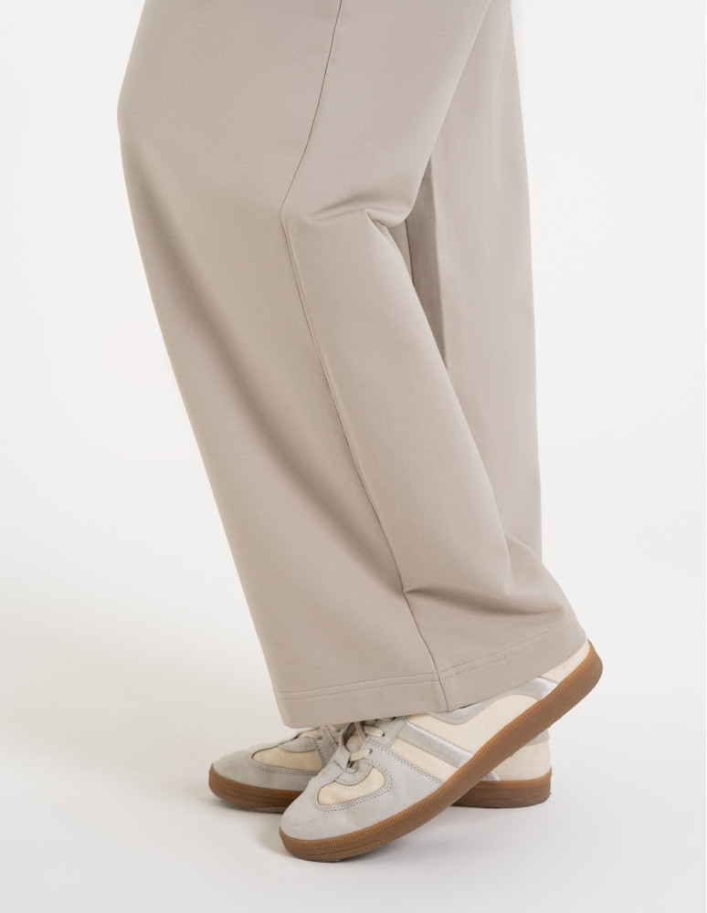 Spodnie dresowe - Spodnie damskie dresowe bawełniane z wysokim stanem SZARY  - produkt moraj.pl 3