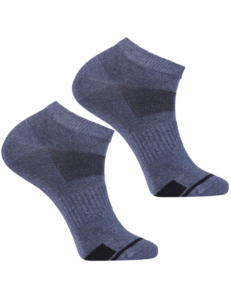 Stopki klasyczne - Skarpety męskie stopki ze ściągaczem bawełniane 3-pak WIELOKOLOROWY  - produkt moraj.pl 3