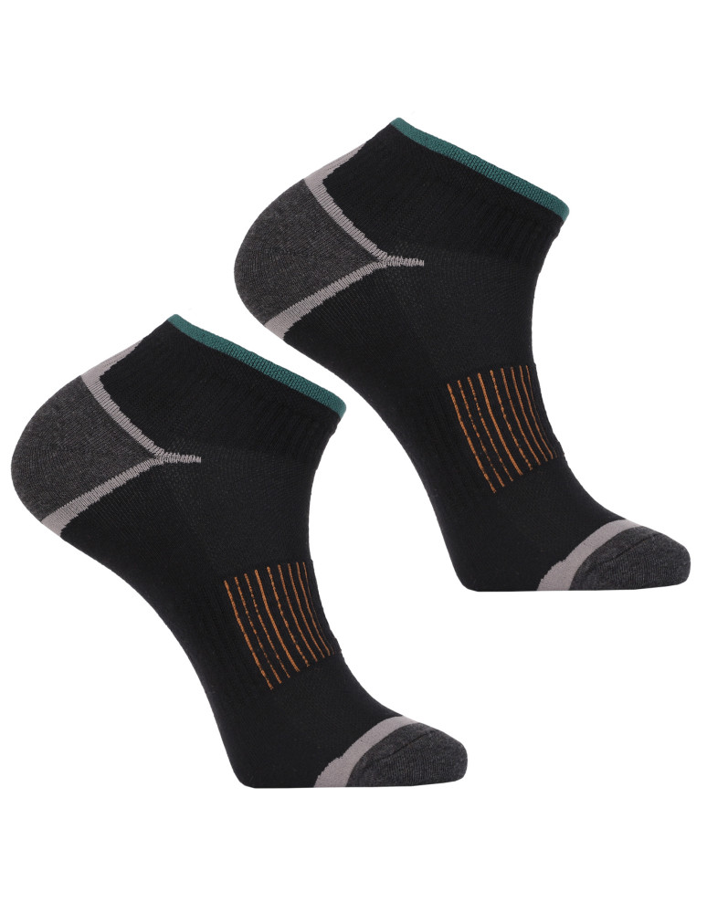 Stopki klasyczne - Skarpety męskie stopki sportowe ze wzmocnieniem i ściągaczem 3-pak WIELOKOLOROWY  - produkt moraj.pl 3