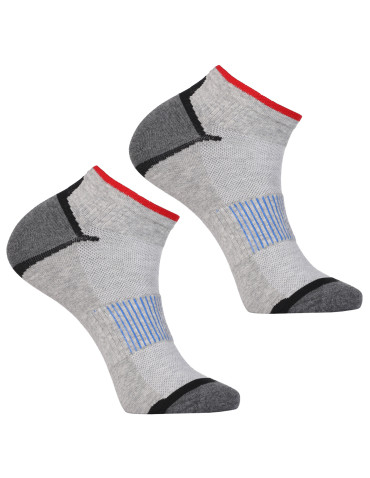 Stopki klasyczne - Skarpety męskie stopki sportowe ze wzmocnieniem i ściągaczem 3-pak WIELOKOLOROWY - produkt 4