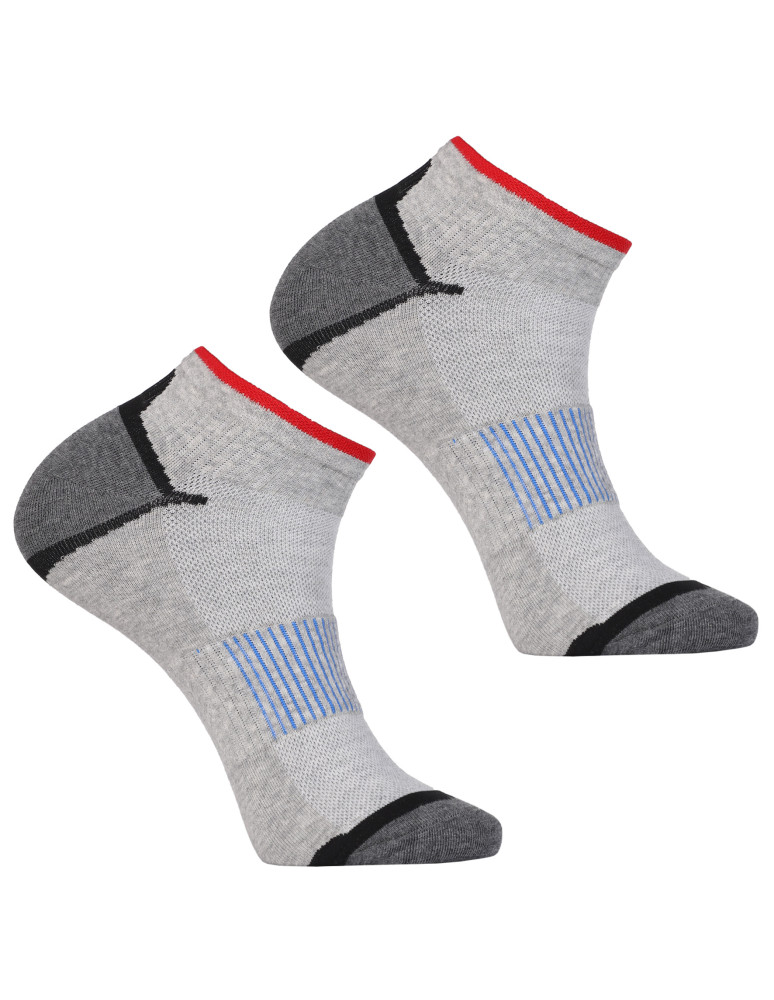 Stopki klasyczne - Skarpety męskie stopki sportowe ze wzmocnieniem i ściągaczem 3-pak WIELOKOLOROWY  - produkt moraj.pl 4