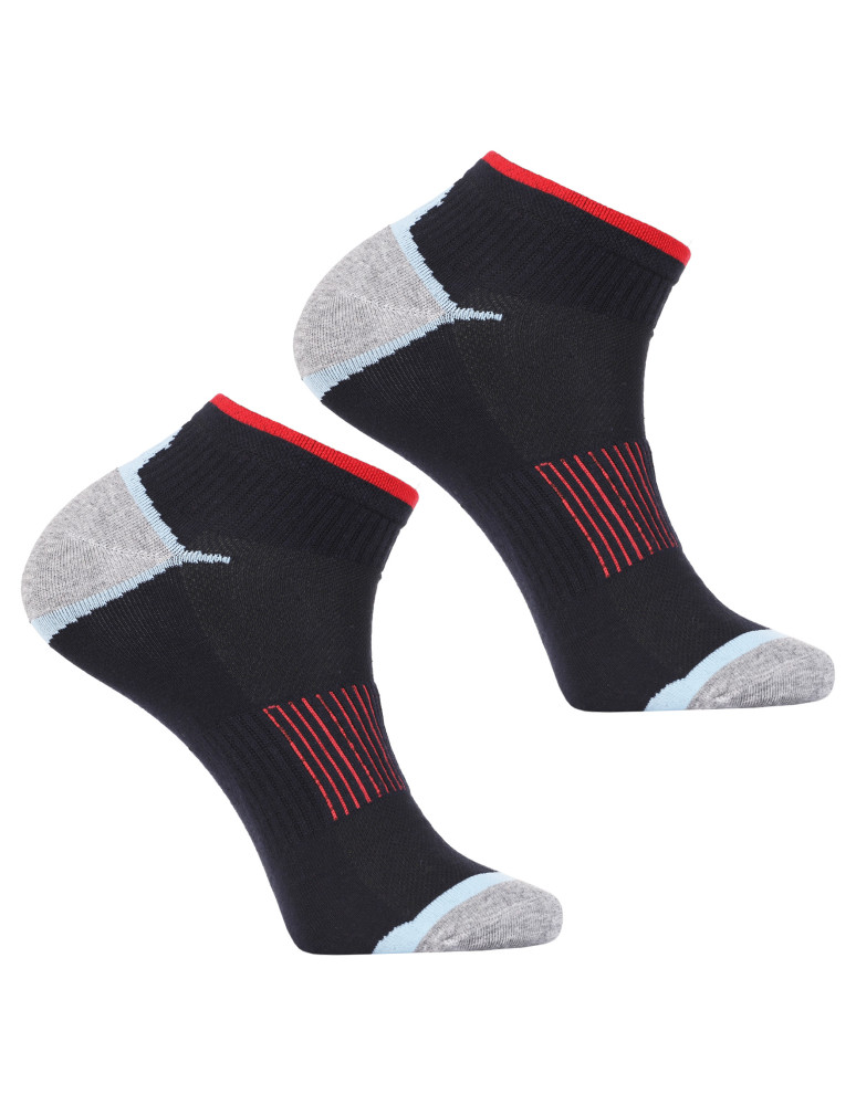 Stopki klasyczne - Skarpety męskie stopki sportowe ze wzmocnieniem i ściągaczem 3-pak WIELOKOLOROWY  - produkt moraj.pl 2