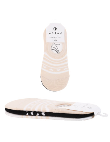 Niskie stopki - Skarpetki stopki damskie typu niskie bawełniane 3-pak WIELOKOLOROWY - produkt 5