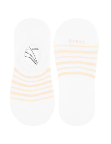 Niskie stopki - Skarpetki stopki damskie typu niskie bawełniane 3-pak WIELOKOLOROWY - produkt 4