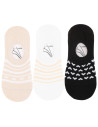 Skarpetki stopki damskie typu niskie bawełniane 3-pak WIELOKOLOROWY