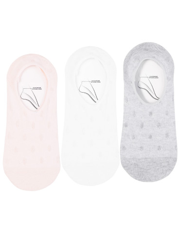 Niskie stopki damskie skarpetki 3-pak