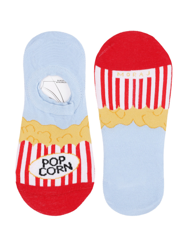 Niskie stopki - Skarpetki niskie stopki damskie pizza, frytki, popcorn 3-pak WIELOKOLOROWY  - produkt moraj.pl 2