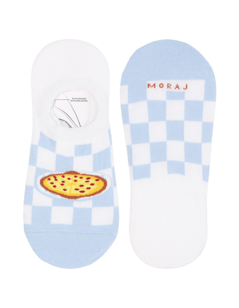 Niskie stopki - Skarpetki niskie stopki damskie pizza, frytki, popcorn 3-pak WIELOKOLOROWY  - produkt moraj.pl 4