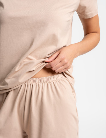 Piżama damska bawełniana z krótkim rękawem i spodenkami  - produkt 2