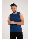 Tank top męski bawełniany koszulka bez rękawów GRANATOWY