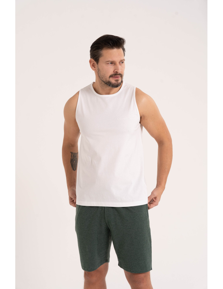 Tank Topy - Tank top męski koszulka bez rękawów bawełniana 100% BIAŁY - produkt moraj.pl 1