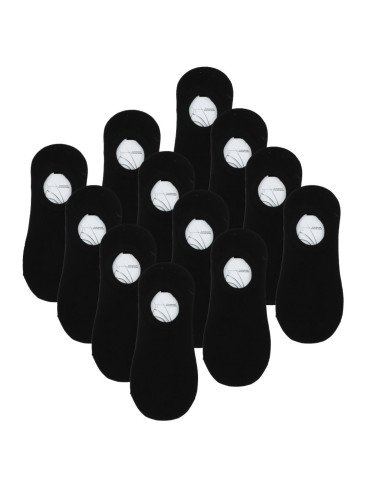 Niskie skarpetki stopki męskie czarne 12-pak - CZARNY