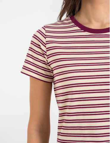 Koszulki z krótkim rękawem - T-shirt damski bawełniany w paski WZÓR 1 - produkt 2