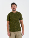 Męski T-shirt bawełniany z motywem roślinnym WZÓR 1