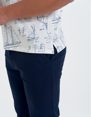 Koszulki polo - Koszulka polo męska z krótkim rękawem wzorzysta WZÓR 2 - produkt 3