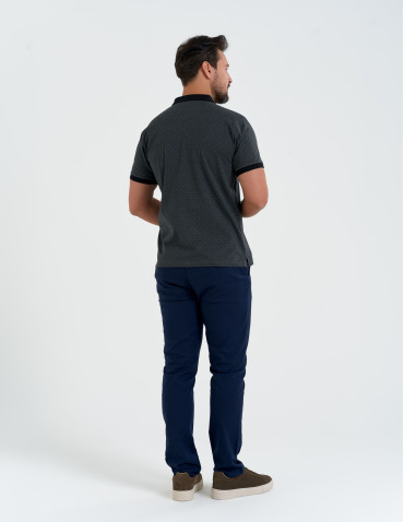 Koszulki polo - Koszulka polo męska z krótkim rękawem wzorzysta WZÓR 3 - produkt 7