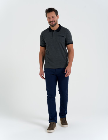 Koszulki polo - Koszulka polo męska z krótkim rękawem wzorzysta WZÓR 3 - produkt 8