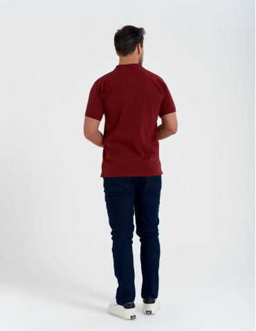 Koszulki polo - Koszulka polo męska o regularnym kroju CZERWONY - produkt 8