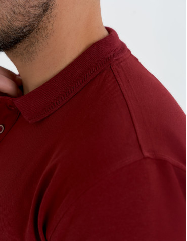 Koszulki polo - Koszulka polo męska o regularnym kroju CZERWONY - produkt 9