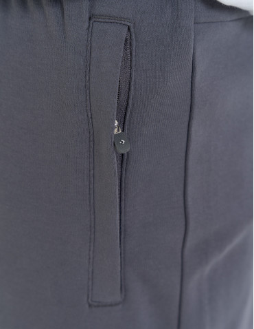 Spodnie dresowe - Męskie spodnie dresowe z prostą nogawką SZARY - produkt 3