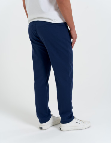 Spodnie dresowe - Męskie spodnie dresowe z prostą nogawką GRANATOWY - produkt 7