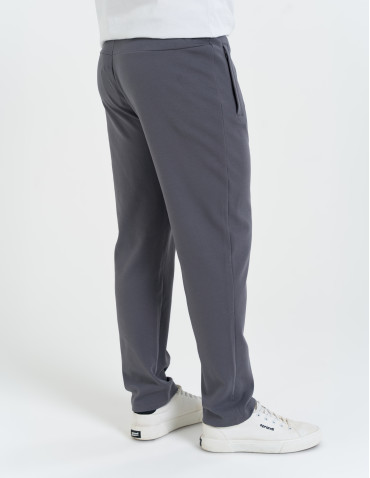 Spodnie dresowe - Męskie spodnie dresowe z prostą nogawką SZARY - produkt 6
