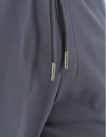 Spodnie dresowe - Męskie spodnie dresowe z prostą nogawką SZARY - produkt 9