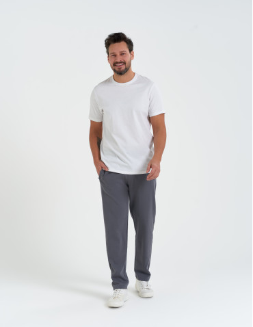 Męskie spodnie dresowe z prostą nogawką