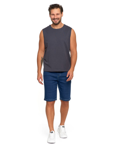 Koszulki i Tank Topy - Koszulka męska tank top bez rękawów luźna GRAFIT - produkt 2