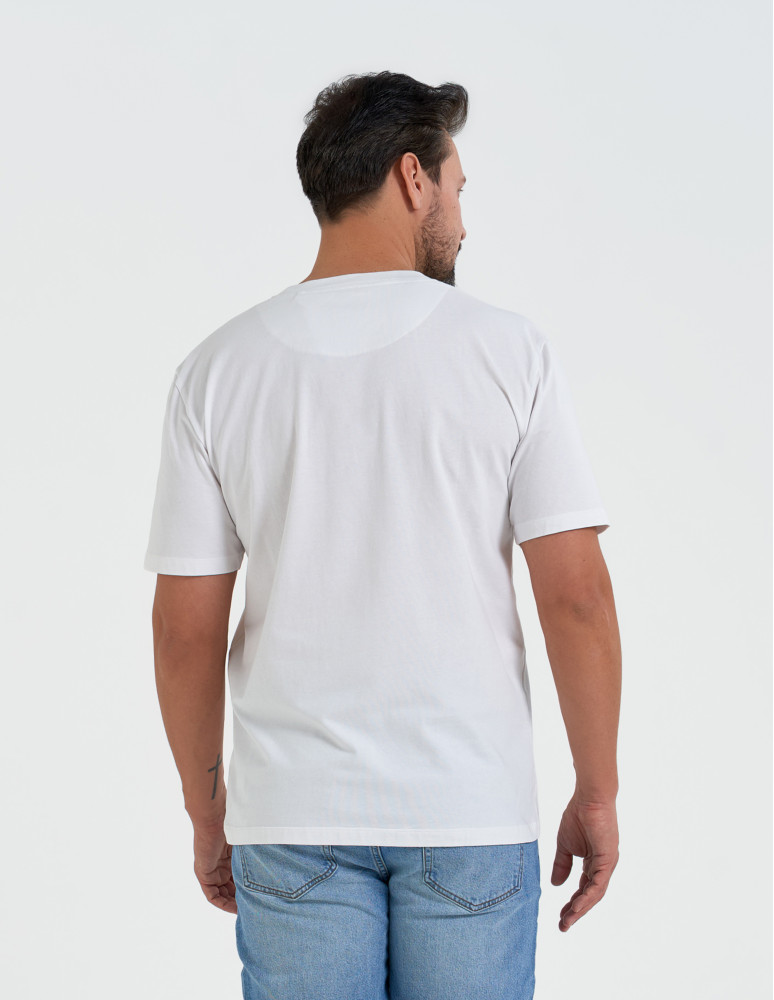 Koszulki z krótkim rękawem - T-shirt męski z nadrukiem morza BIAŁY  - produkt moraj.pl 3