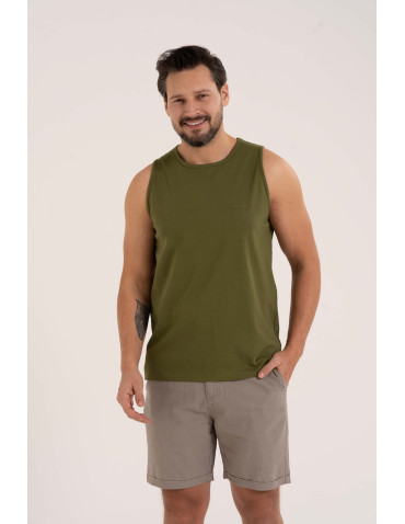 Tank Topy - Tank top męski koszulka bez rękawów bawełniana 100% ZIELONY - produkt 1