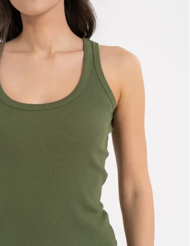 Damska koszulka tank top w prążek bawełniana - produkt 2