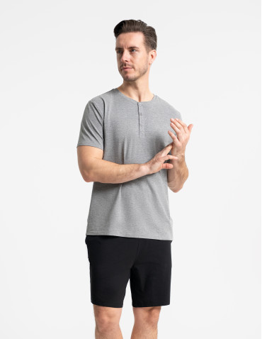 Piżama męska z rozpinanym dekoltem