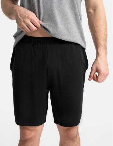 Piżamy z krótkim rękawem - Piżama męska z rozpinanym dekoltem SZARY MELANŻ - produkt 5