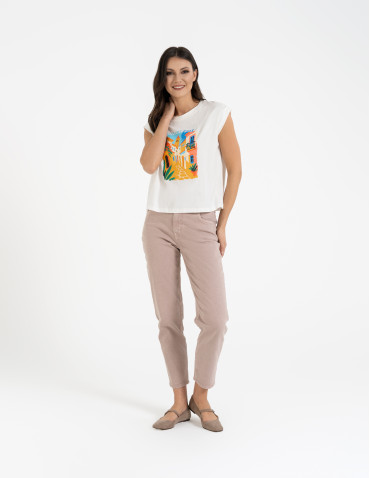 Koszulki z krótkim rękawem - T-shirt damski bawełniany z nadrukiem WZÓR 2 - produkt 5