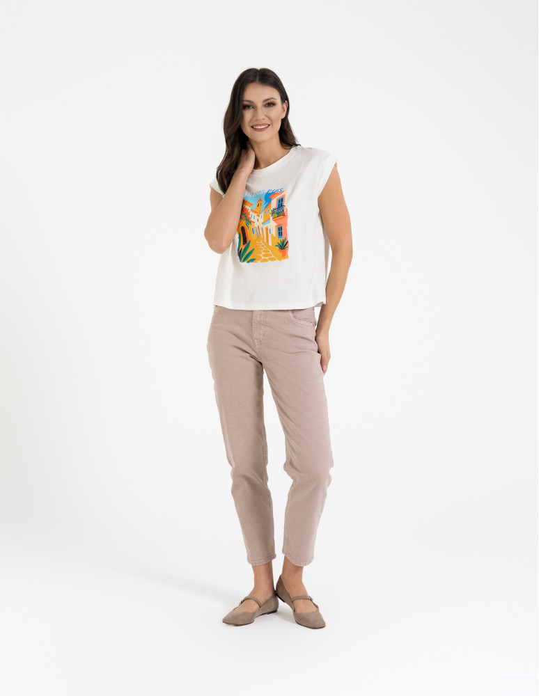 Koszulki z krótkim rękawem - T-shirt damski bawełniany z nadrukiem WZÓR 2  - produkt moraj.pl 5