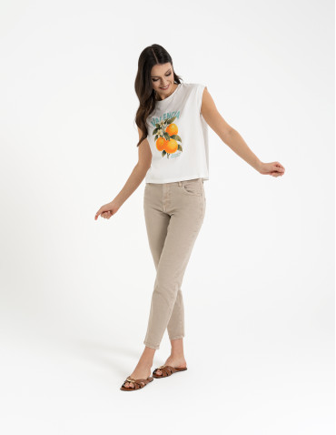 Koszulki z krótkim rękawem - T-shirt damski bawełniany z nadrukiem WZÓR 1 - produkt 9