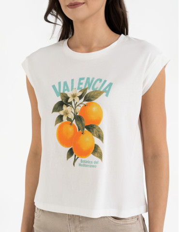 T-shirt damski bawełniany z nadrukiem  - produkt 2