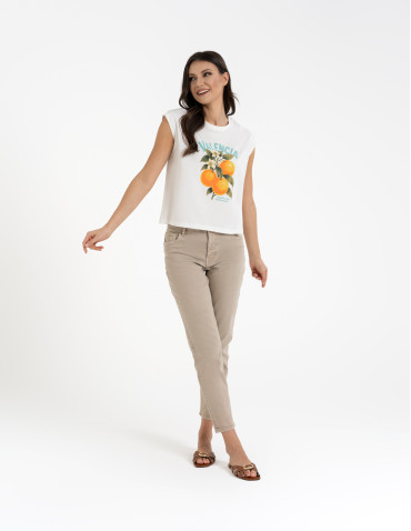 Koszulki z krótkim rękawem - T-shirt damski bawełniany z nadrukiem WZÓR 1 - produkt 10