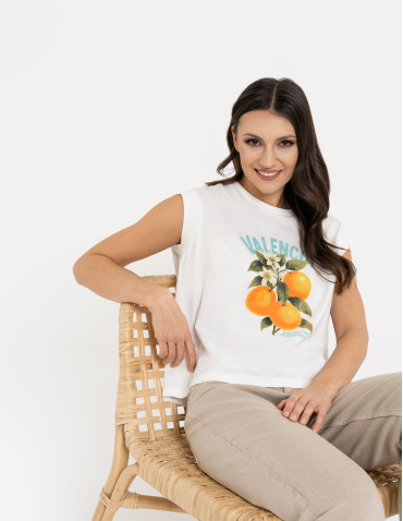 Koszulki z krótkim rękawem - T-shirt damski bawełniany z nadrukiem WZÓR 1 - produkt 4