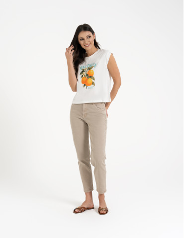 Koszulki z krótkim rękawem - T-shirt damski bawełniany z nadrukiem WZÓR 1 - produkt 8