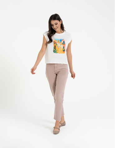 Koszulki z krótkim rękawem - T-shirt damski bawełniany z nadrukiem WZÓR 2 - produkt 7